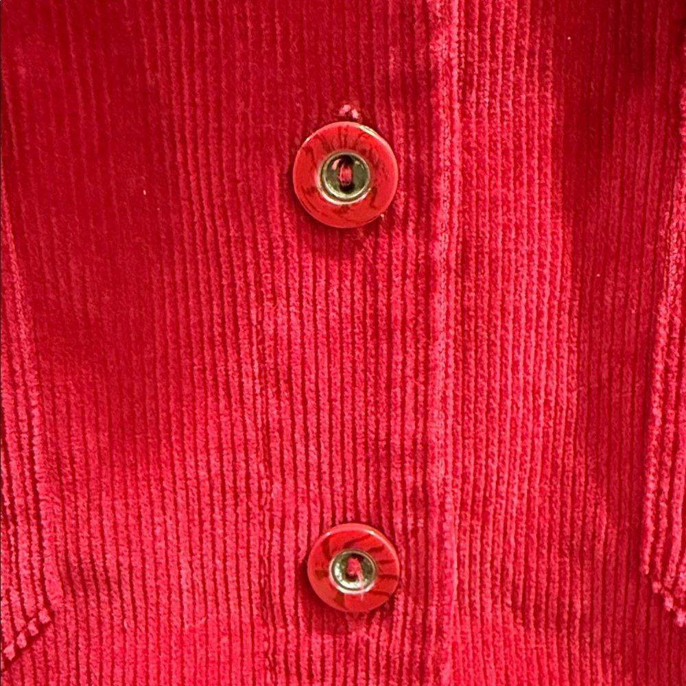 Dressbarn Bold Red Corduroy Jacket - Picture 6 of 10